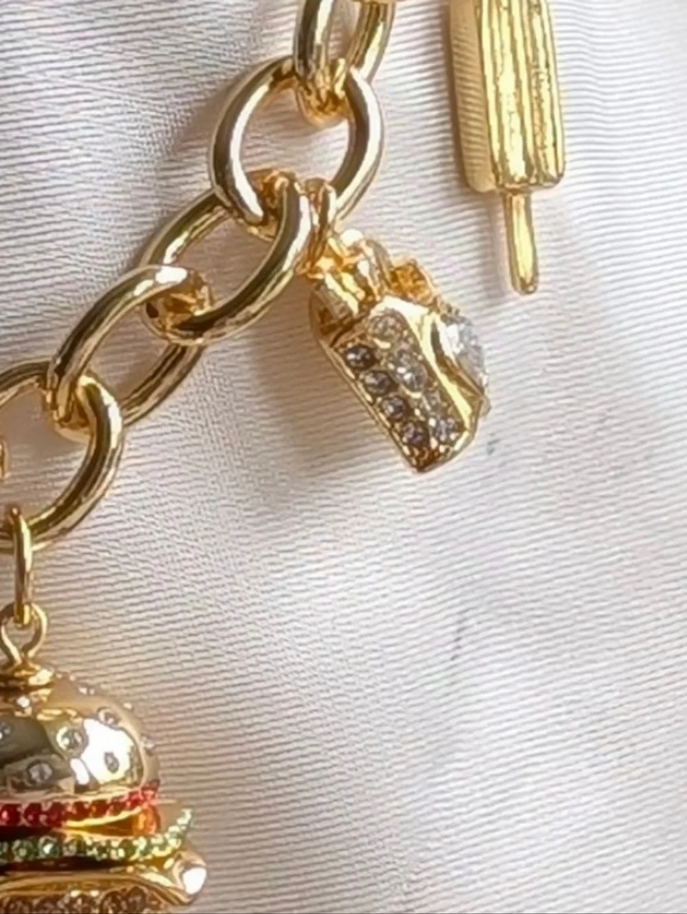 New NWT Kate Spade ♠️ Fast Food Charm Bracelet - Picture 7 of 13